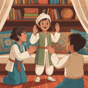 Three children playing together