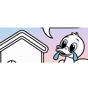 Illustration of a crying duck