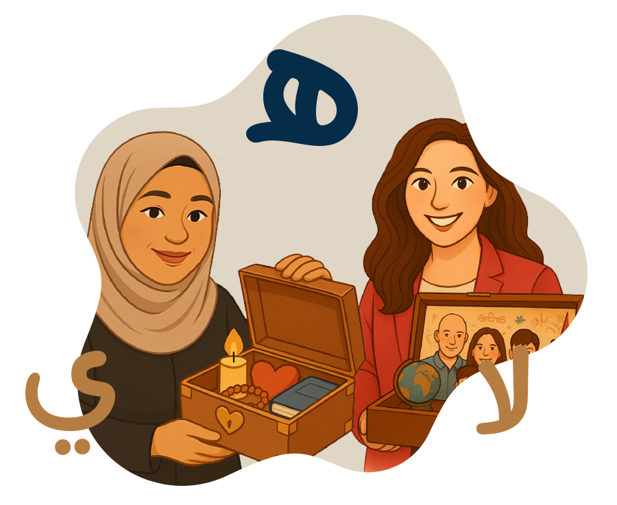 Illustration of Victoria and Mufida.